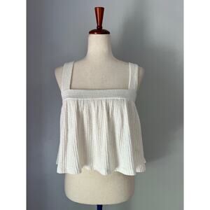 Urban Outfitters Square Neck Ribbed Cropped Tank Top Size M